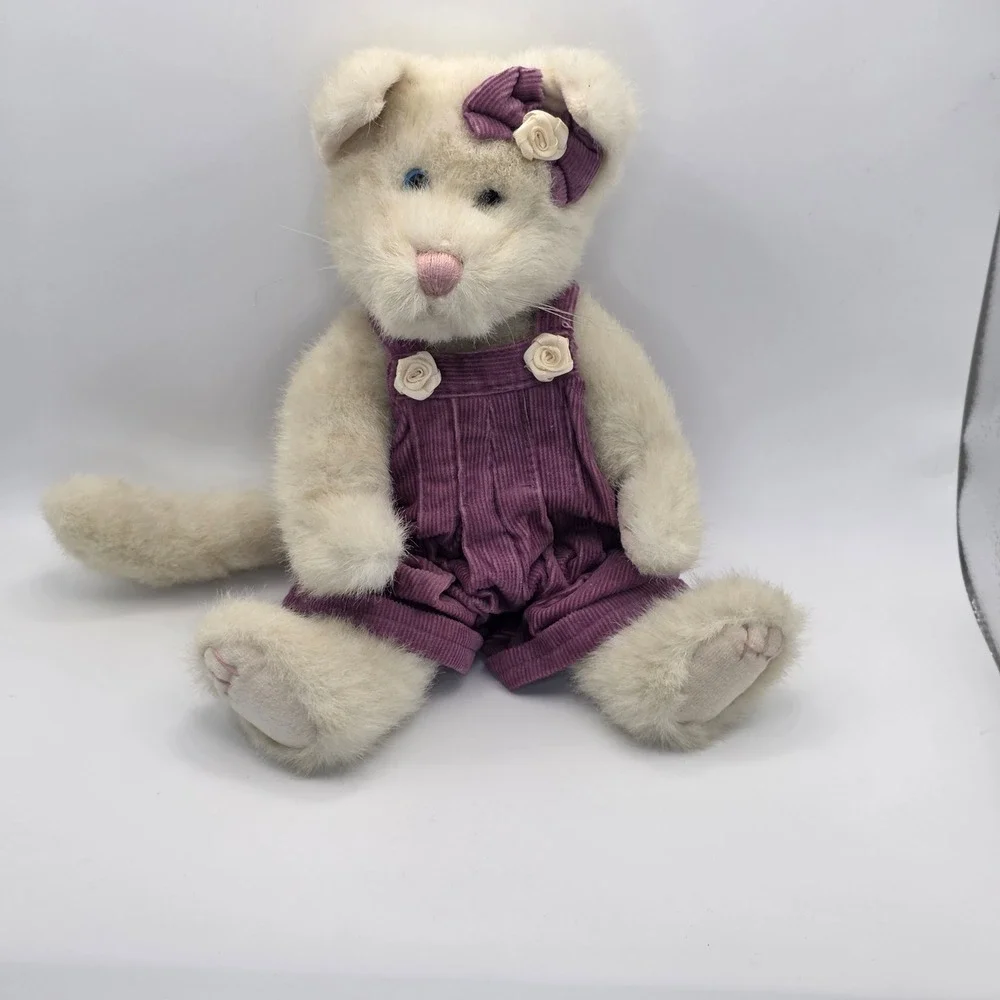 Boyds Bears Collection‎ Purple Corduroy Overalls 12